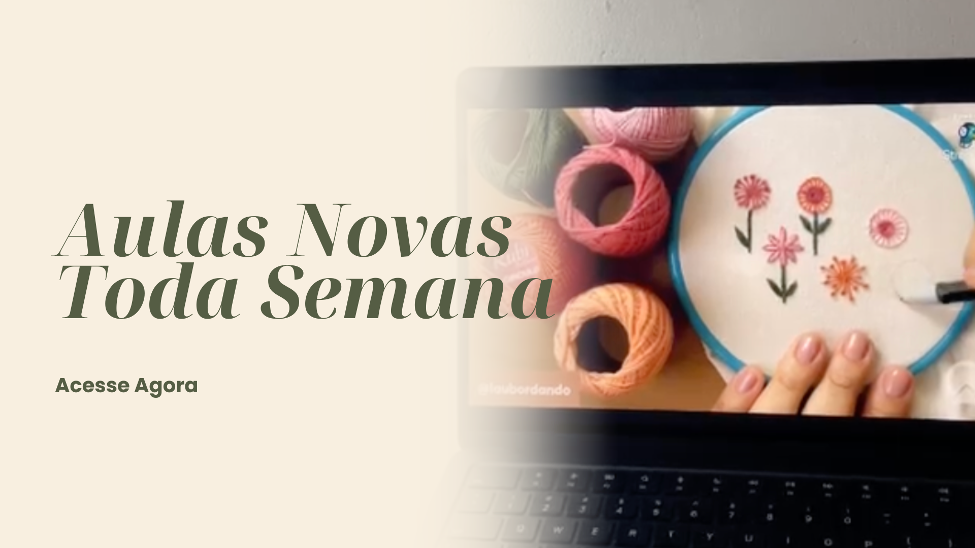 Aulas novas toda semana no Clube do Bordado Terapêutico