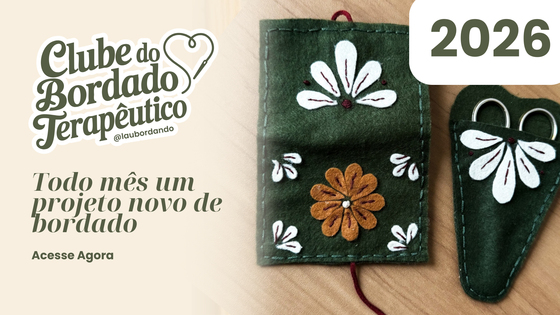 Mosaico com dezenas de projetos de bordado do Clube